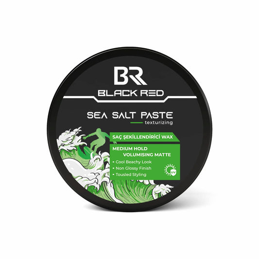Black Red Hair Styling Texturising Sea Salt Paste 120ml