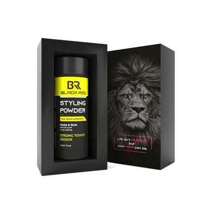 Black Red Texturising Hair Styling Powder Strong Touch 20gr