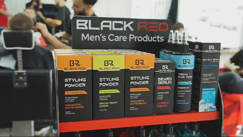 Load video: Black Red Hair Styling Powder